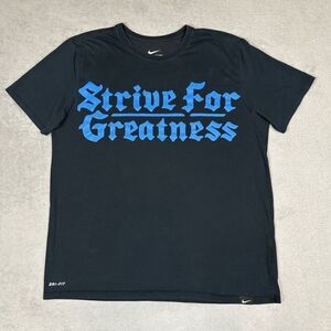NIKE Lebron James Dri-Fit Nike Tee T Shirt XL 1X Black Blue Graphic Greatness
